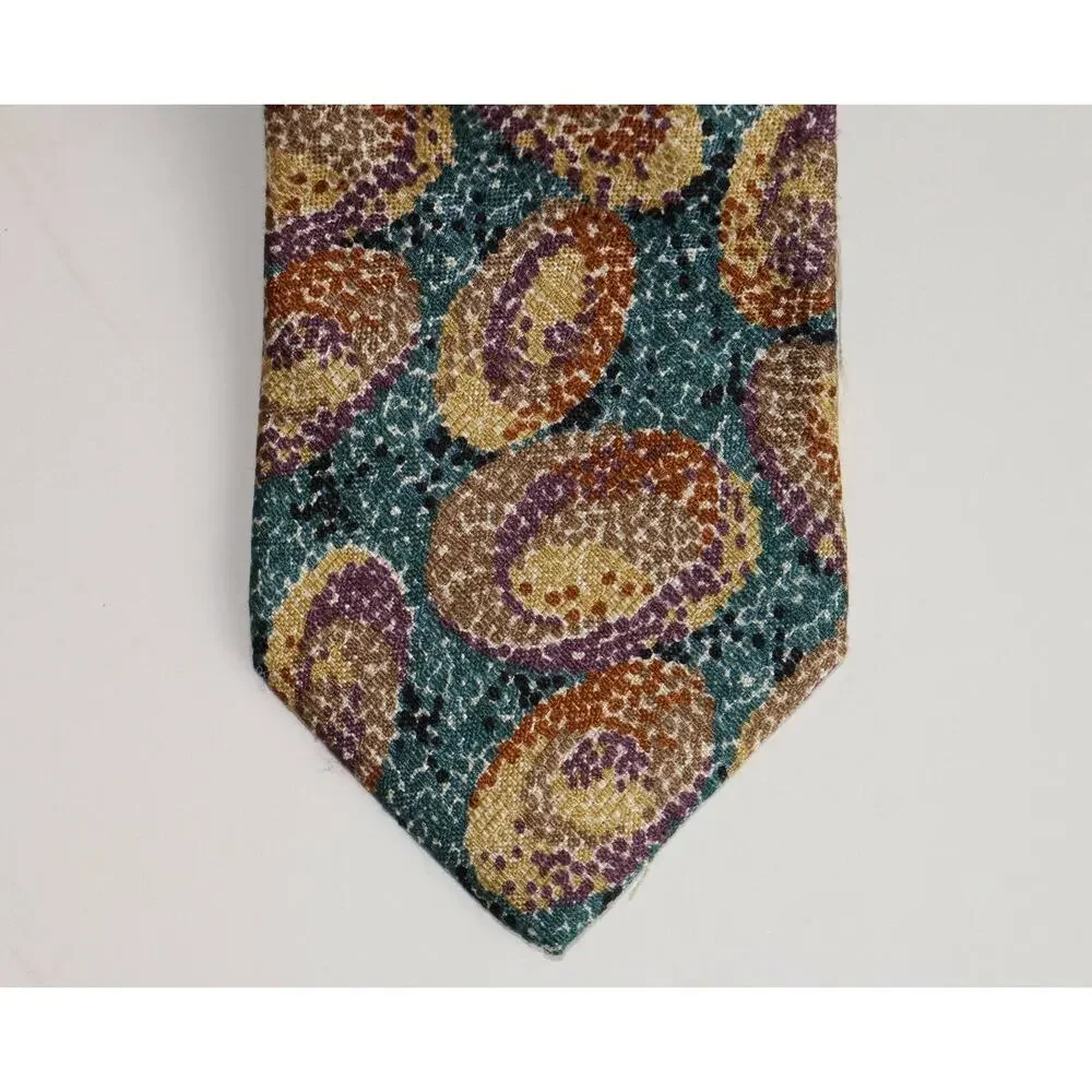 Lands' End Men's‎ Multi-Colored Silk Tie USA Very Nice